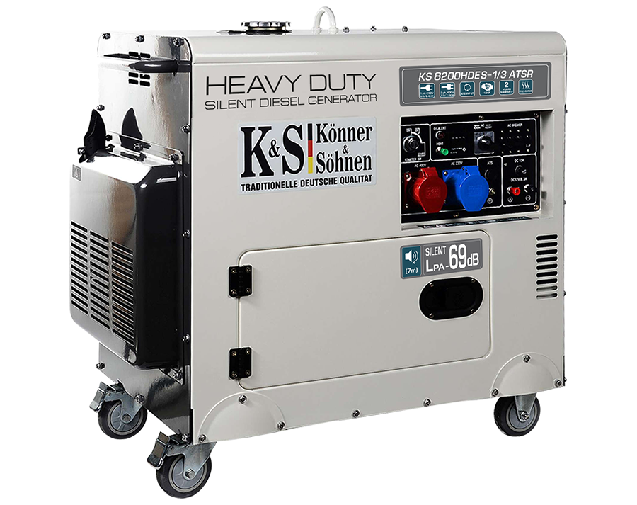 Генератор дизельний KONNER&SOHNEN 3 фази (220/380В), 5кВт, (KS 8200HDES-1/3)